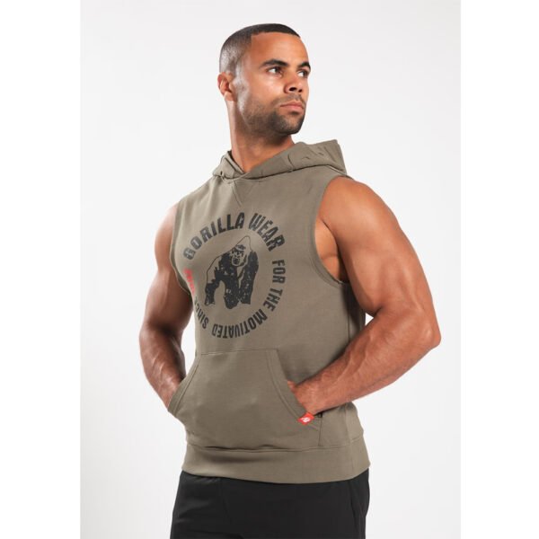Gorilla Wear Marshall Sleeveless Hoodie – Army Green