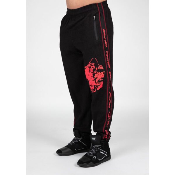Gorilla Wear Buffalo Old School Workout Pants – Black/Red