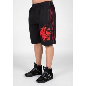 Gorilla Wear Buffalo Old School Workout Shorts – Black/Red