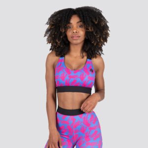 Gorilla Wear Colby Sports Bra – Blue/Pink