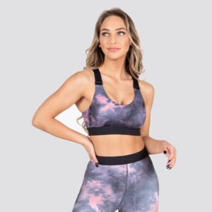 Gorilla Wear Colby Sports Bra – Gray/Pink