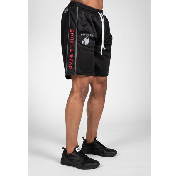 Gorilla Wear Functional Mesh Shorts – Black/Red