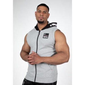 Gorilla Wear Milwaukee S/L Zipped Hoodie – Gray Melange