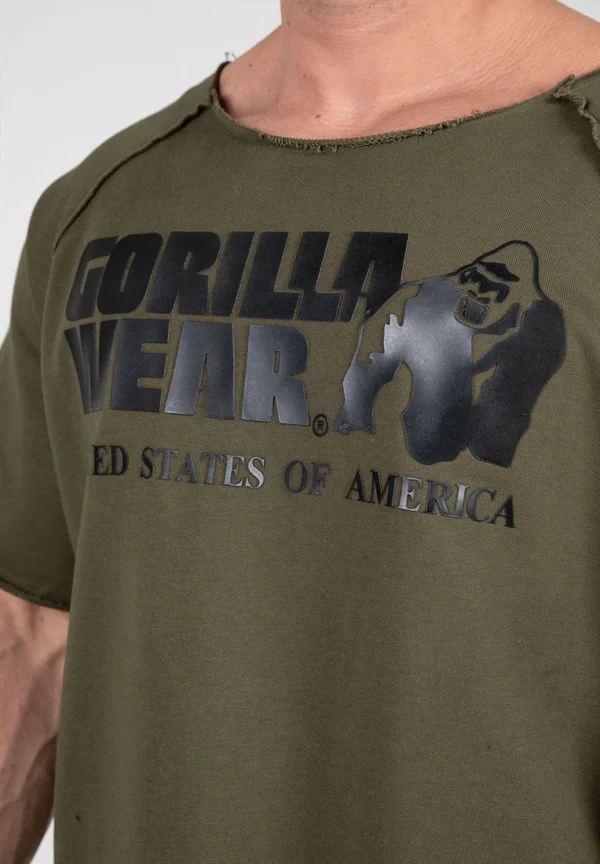 Gorilla Wear Classic Work Out Top – Army Green - Image 5