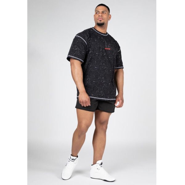 Gorilla Wear Saginaw Oversized T-Shirt – Washed Black - Image 3