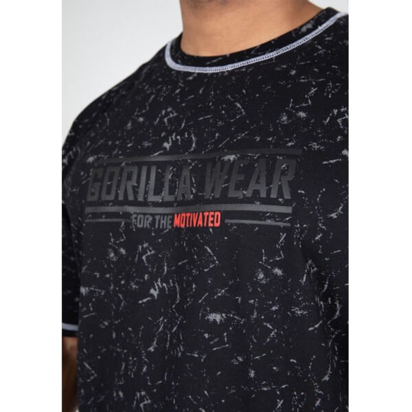 Gorilla Wear Saginaw Oversized T-Shirt – Washed Black - Image 4