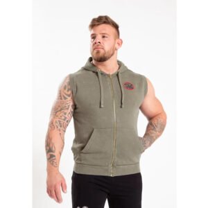 Gorilla Wear Silverdale Sleeveless Hoodie – Army Green
