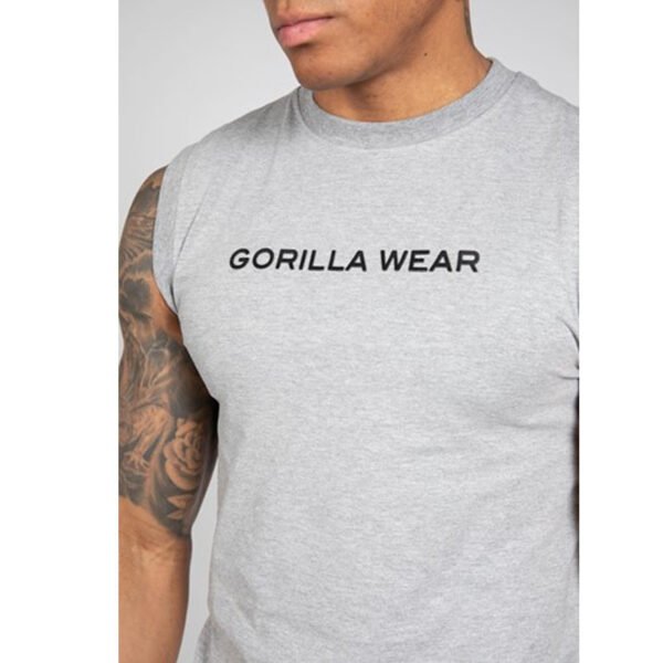 Gorilla Wear Sorrento Sleeveless T-Shirt – Gray - Image 3