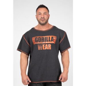 Gorilla Wear Wallace Workout Top – Gray/Orange