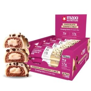 Maxi Nutrition Creamy Core Protein Bar Chocolate Cookie & Milk (12 x 45g)