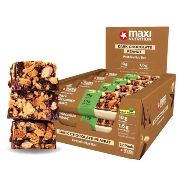 Maxi Nutrition Protein Nut Bar Dark Chocolate Peanut (12 x 46g)