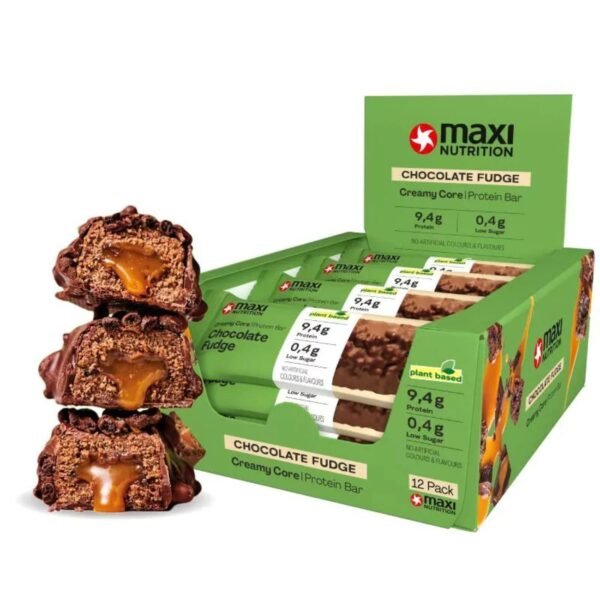 Maxi Nutrition Vegan Creamy Core Protein Bar Chocolate Fudge (12 x 45g)