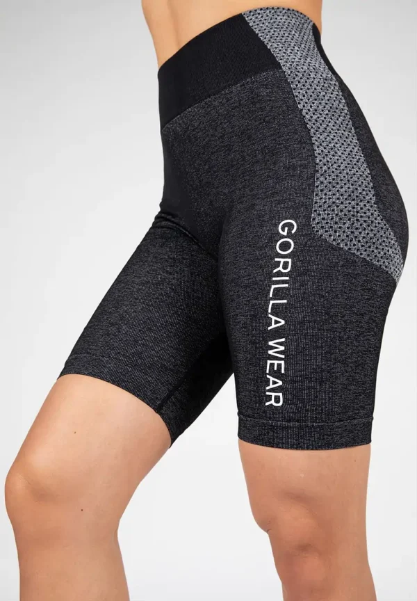 Gorilla Wear Selah Seamless Cycling Shorts - Black - Image 3