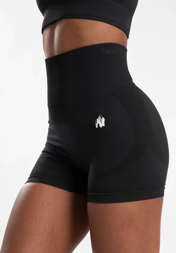 Gorilla Wear Olivia Seamless Shorts - Black - Image 3