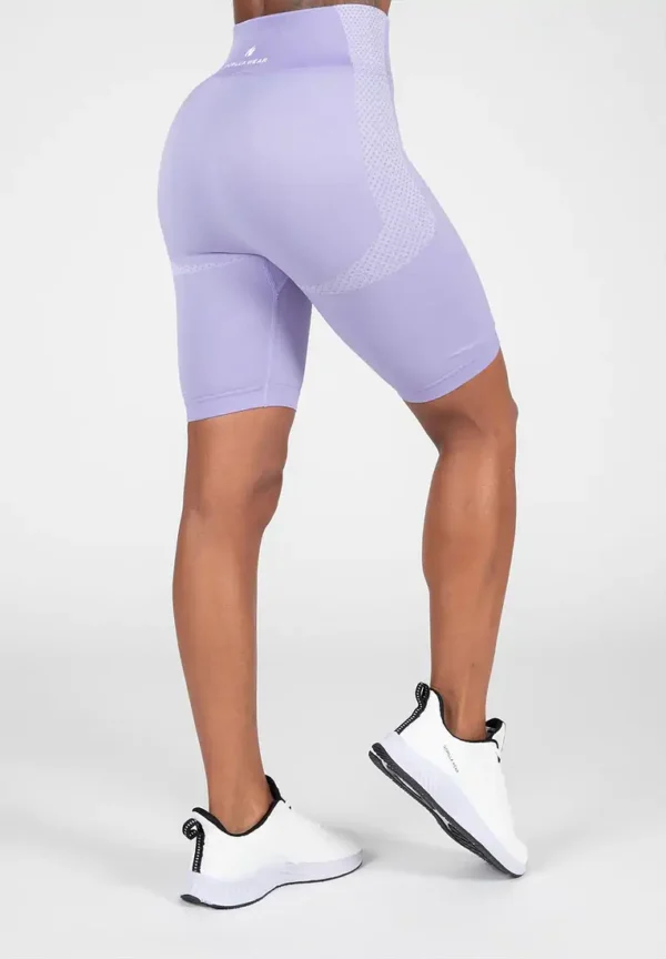 Gorilla Wear Selah Seamless Cycling Shorts - Lilac - Image 4