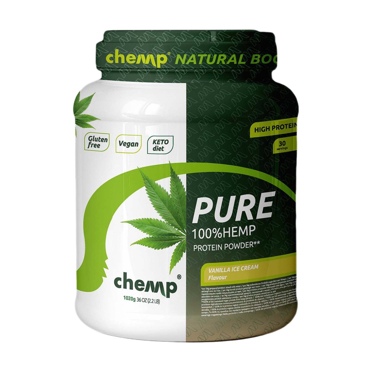 Chemp Pure 100% Hemp Protein Powder (1020g)